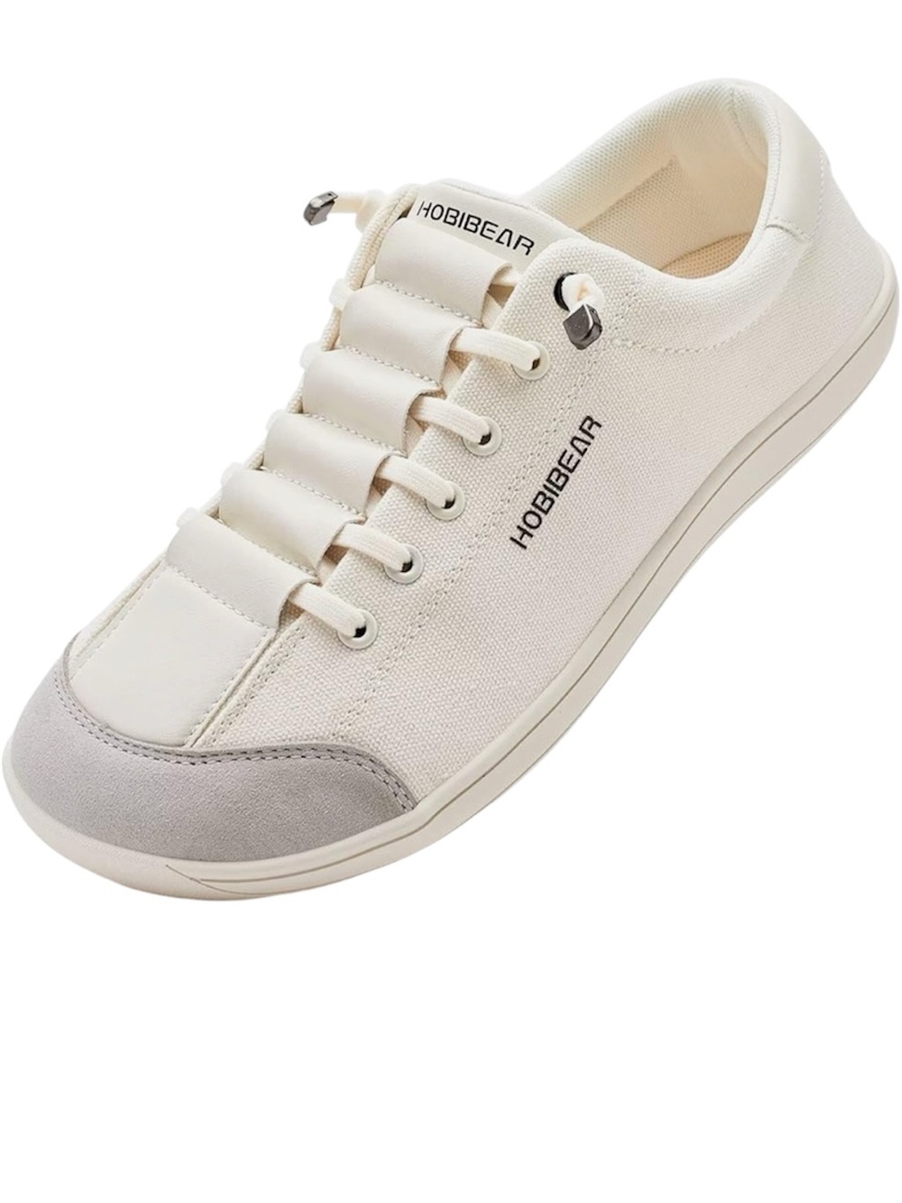 NWOT Hobibear White Gray Casual Canvas Sneakers SZ 7.5